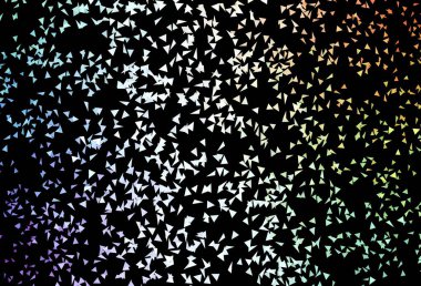 Çokgen şekilli koyu renk vektör deseni. Renkli üçgenlerin olduğu bir resim. İniş sayfası için modern şablon.