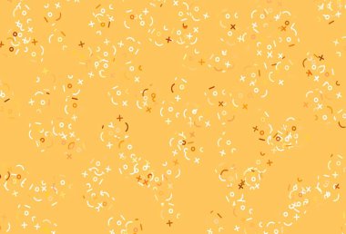 Açık yeşil, aritmetik işaretli sarı vektör arkaplan. Bulanık tasarım, basit bir şekilde, rakamların toplanmasıyla. Okul ve dil bilgisi siteleri için desen.