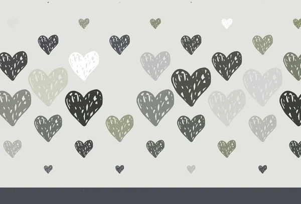 Texture Vectorielle Gris Clair Avec Beaux Cœurs Design Décoratif Avec — Image vectorielle