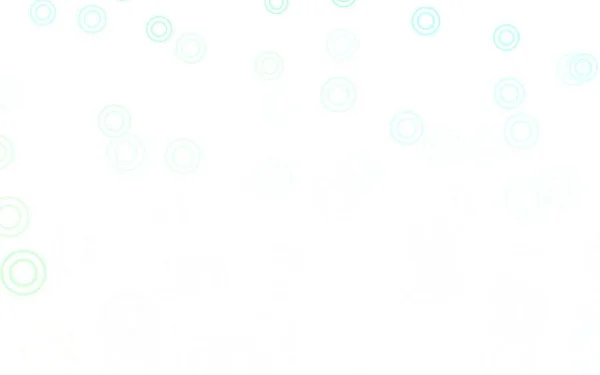 Светло Зеленая Векторная Компоновка Кружочками Блестящие Абстрактные Иллюстрации Размытыми Капельками — стоковый вектор