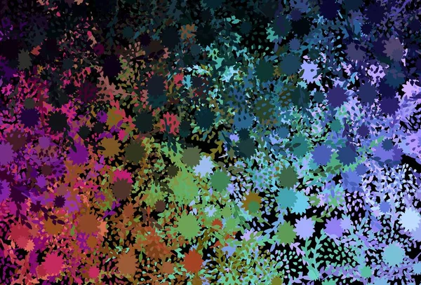 Donkere Multicolor Vectorsjabloon Met Chaotische Vormen Eenvoudige Kleurrijke Illustratie Met — Stockvector