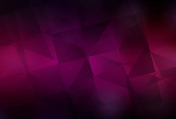 Шаблон Векторной Мозаики Темно Розового Цвета Современная Абстрактная Иллюстрация Треугольниками — стоковый вектор