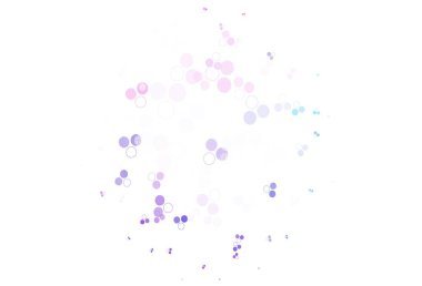 Açık mavi, küreli kırmızı vektör deseni. Parlak renkli soyut çemberlerin olduğu bir resim. Fütürist reklamlar ve kitapçıklar için şablon.