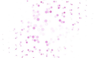 Açık Pembe, diskli sarı vektör dokusu. Soyut arka planda bulanık kabarcıklar ve renkli gradyan. Marka kitabınız için yeni şablon.