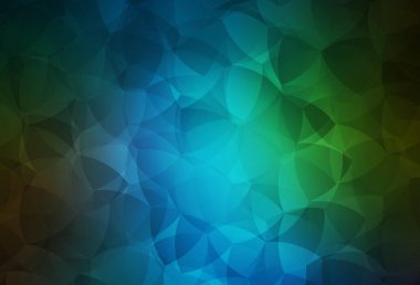 Koyu mavi, yeşil vektör düşük poli düzeni. Çokgen şekilli bir örnek. Dizaynınız için üçgen desen.