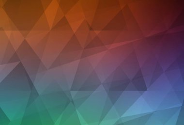 Açık yeşil, kırmızı vektör düşük polimer arkaplan. Yarım ton şeklinde, üçgenli yaratıcı illüstrasyon. Web siteniz için çokgen tasarım.