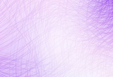 Eğri çizgileri olan açık mor vektör arkaplan. Renkli çizgileri ve şekilleri olan bir örnek. Tasarımınız için basit şablon.