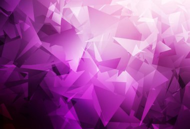 Açık pembe vektör çokgen şablonu. Origami tarzında gradyan ile geometrik çizim. Bir markanın arkaplanı için desen.