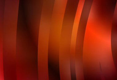 Koyu kırmızı, bükülmüş çizgileri olan sarı vektör arkaplan. Basit çizgilerle renkli gradyan çizimi. Reklamınız için yepyeni tasarım..