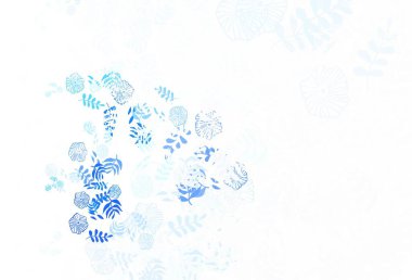 Yapraklı hafif BLUE vektör soyut tasarımı. Origami tarzındaki yaprakların gradyanlı karalama çizimi. Web siteleri ve pankartlar için desenli desen.