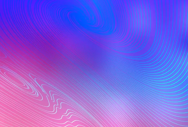 Světle Růžová Modrá Vektorová Šablona Ohnutými Čarami Kreativní Ilustrace Polotónovém — Stockový vektor