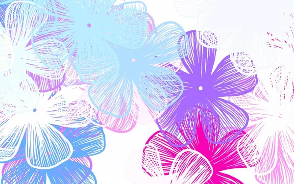 Modèle Élégant Vecteur Multicolore Clair Avec Des Fleurs Illustration Colorée — Image vectorielle