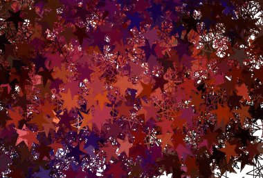 Koyu pembe, parlak yıldızlı kırmızı vektör düzeni. Yıldızlı modern geometrik soyut çizim. İş ilanınız için akıllı tasarım.