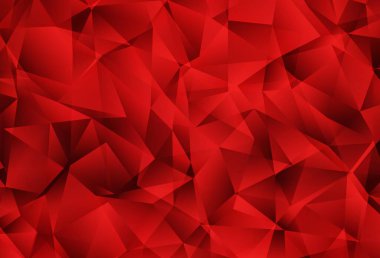 Açık kırmızı vektör çokgen şablonu. Çokgen soyut çizim ve gradyan. Arkaplanlarınız için desenli desen.