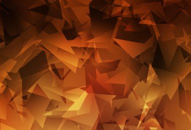 Koyu turuncu vektör düşük polimer arkaplan. Origami tarzında gradyan ile geometrik çizim. Bir markanın arkaplanı için desen.