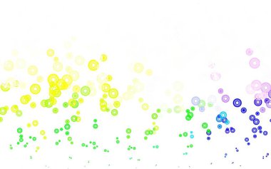 Dairesel ışık çokrenkli vektör şablonu. Doğa tarzında bulanık halkaları olan güzel renkli çizimler. Marka kitabınız için yeni şablon.