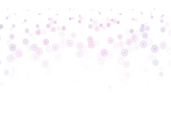Világos Rózsaszín Vektor Háttér Pontokkal Homályos Buborékok Elvont Háttérrel Színes — Stock Vector