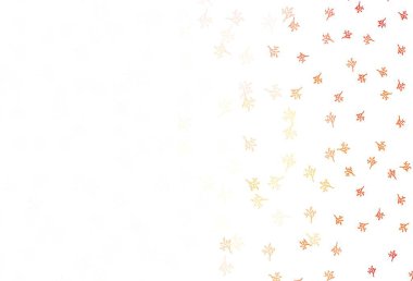 Sakura ile açık kırmızı vektör karalama deseni. Yaprakları ve dalları olan modern soyut illüstrasyon. İş tasarımınız için yepyeni bir tarz.