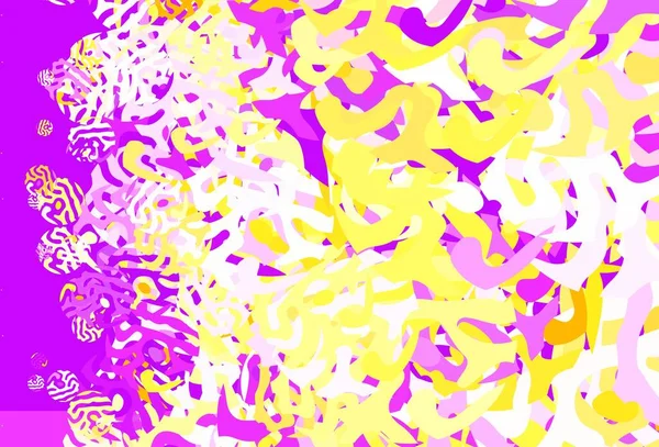 Rosa Claro Fondo Vector Amarillo Con Formas Abstractas Ilustración Con — Archivo Imágenes Vectoriales