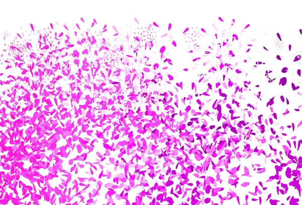 葉と明るいピンクのベクトル抽象的な背景 葉とぼやけたスタイルで真新しい色のイラスト ウェブサイト バナーのためのテクスチャパターン — ストックベクタ