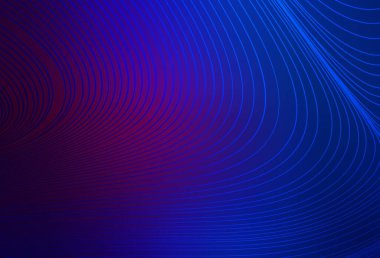 Koyu pembe, bükülmüş çizgileri olan mavi vektör deseni. Basit çizgilerle renkli gradyan çizimi. Cep telefonu ekranları için arkaplan.