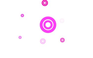 Açık Mor, daire şekilli pembe vektör düzeni. Bulanık dekoratif tasarım baloncuklu soyut tarzda. Poster ve web siteleri için tasarım.