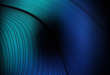 Çizgileri olan koyu mavi vektör arkaplan. Soyut tarzda gradyan çizgilerle akıllı illüstrasyon. Posterler ve afişler için iş tasarımı.