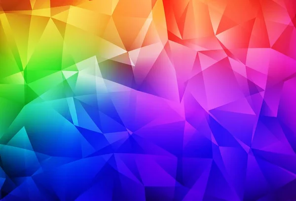 Latar Belakang Abstrak Polygon Multicolor Gelap Ilustrasi Poligonal Bersinar Yang - Stok Vektor