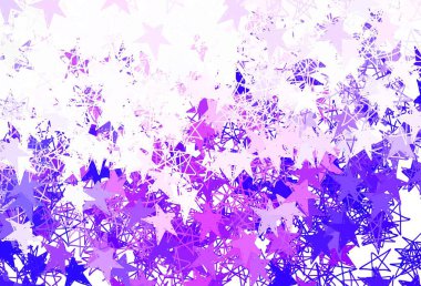 Güzel yıldızlı açık kırmızı vektör dokusu. Renkli yıldızlı soyut çizimler. Astroloji web siteleri için desen.