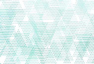 Açık yeşil vektör dokusu, dairelerle üçgen biçiminde. Küreleri ve üçgen çizgileri olan soyut çizimler. Broşürler, broşürler için desen