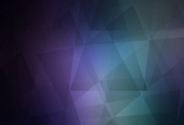 Koyu pembe, mavi vektör soyut çokgen şablon. Üçgenli parlak renkli çizimler. Pankartın için tamamen yeni bir şablon.