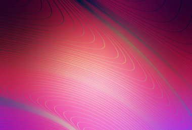 Açık Pembe, kıvrımlı çizgileri olan sarı vektör arkaplan. Değişken çizgileri olan renkli soyut çizimler. Reklamınız için yepyeni tasarım..