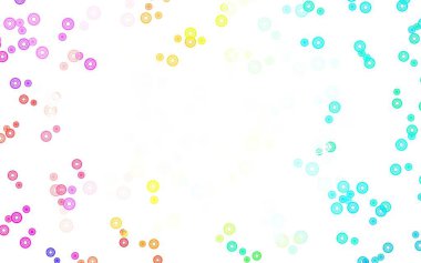 Açık yeşil, daire şekilli kırmızı vektör düzeni. Bulanık dekoratif tasarım baloncuklu soyut tarzda. Marka kitabınız için yeni şablon.