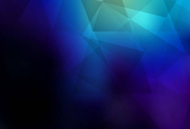 Koyu mavi vektör soyut çokgen şablon. Origami stilinde gradyan ile yaratıcı geometrik illüstrasyon. Bir markanın arkaplanı için desen.