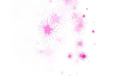 Memphis şekilli açık pembe vektör arkaplan. Soyut tarzda rengarenk gradyan şekilleri olan bir resim. Web siteniz için basit tasarım.