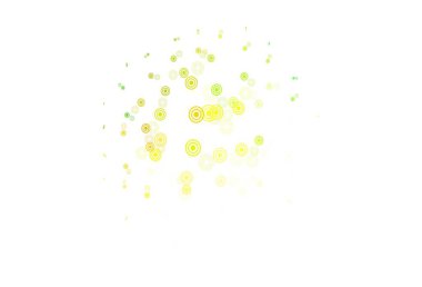 Açık yeşil, küreli sarı vektör deseni. Doğa tarzında renkli baloncuklu soyut illüstrasyon. Reklamlar, broşürler için desen.