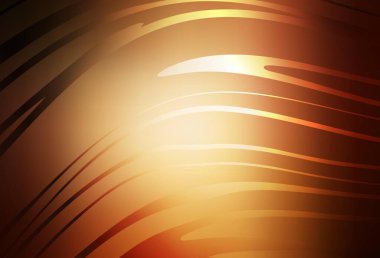 Bükülmüş çizgileri olan koyu turuncu vektör düzeni. Kavisli çizgilerden oluşan parlak bir illüstrasyon. İşiniz için en iyi tasarım.