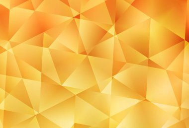 Açık sarı vektör çokgen arkaplan. Çokgen soyut çizim ve gradyan. Broşürünüz için yepyeni bir tasarım..