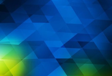 Koyu mavi, çizgileri ve dikdörtgenleri olan yeşil vektör düzeni. Dikdörtgen şekilli soyut çizimler. İniş sayfası için modern şablon.