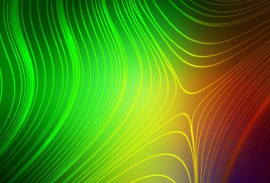 Açık yeşil, Kırmızı vektör soyut düzeni. Gradyan tasarımlı, soyut, ışıltılı çizimler. Tasarımının yeni yolu.