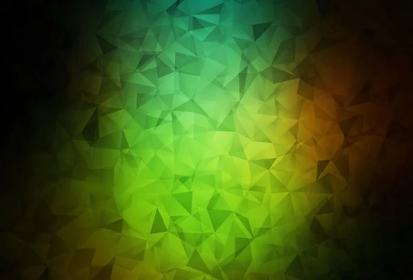 Modèle Polygonal Abstrait Vectoriel Vert Foncé Rouge Échantillon Géométrique Triangulaire — Image vectorielle