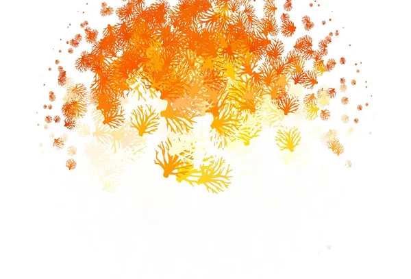 Fond Doodle Vectoriel Orange Clair Avec Des Branches Croquant Gribouillis — Image vectorielle