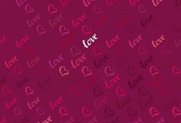 Ελαφριά Ροζ Διανυσματική Υφή Υπέροχες Καρδιές Όμορφες Αφηρημένες Καρδιές Πολύχρωμο — Διανυσματικό Αρχείο