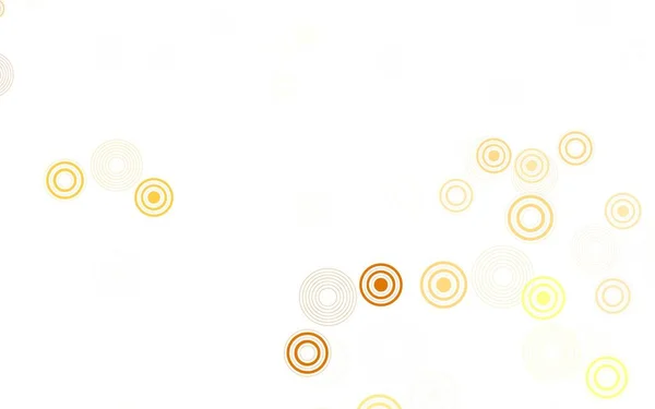 Světle Žluté Vektorové Pozadí Bublinami Abstraktní Ilustrace Barevnými Bublinami Přírodním — Stockový vektor