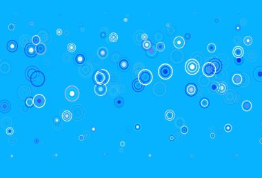 Açık mavi, noktalı sarı vektör arkaplan. Doğa tarzında renkli baloncuklu soyut illüstrasyon. İş ilanınız için tasarım.