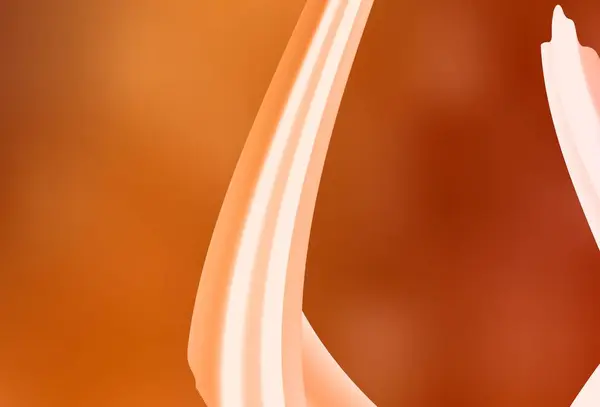 Tekstur Vektor Orange Ringan Dengan Garis Melengkung Sebuah Ilustrasi Abstrak - Stok Vektor