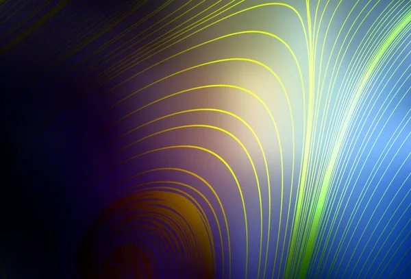 Dunkelblauer Gelber Vektor Verschwimmt Helles Muster Leuchtend Bunte Illustration Smartem — Stockvektor