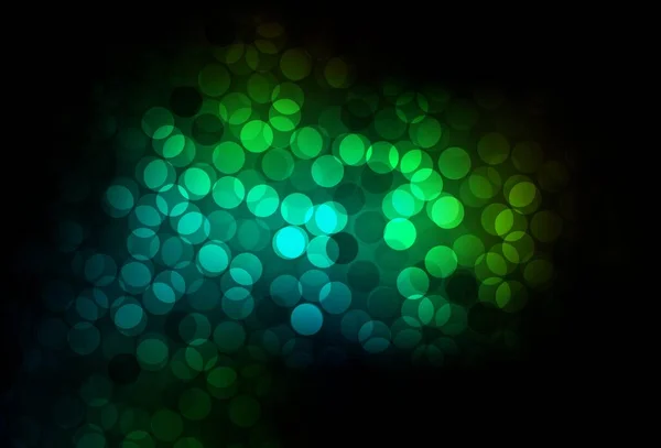 Fundo Vetorial Verde Escuro Com Bolhas Glitter Ilustração Abstrata Com — Vetor de Stock