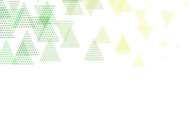 Açık yeşil, kırmızı vektör desenli ve daireli çokgen şekilli. Küreleri ve üçgen çizgileri olan soyut çizimler. Duvar kağıtları için şablon.