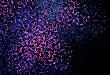 Koyu pembe, tekrarlanan çubuklu mavi vektör şablonu. Renkli çubuklarla, soyut çizimler. Reklamlar, posterler, afişler için desen.